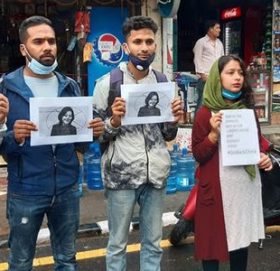 चिनियाँ दूतावासअगाडि नेविसंघको प्रदर्शन