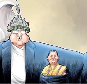 कान्तिपुरको यो कार्टुनप्रति खनिए प्रधानमन्त्री केपी ओली