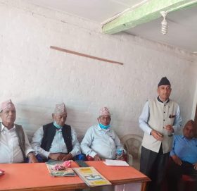 पूर्व कर्मचारी सेवा परिषद पर्वतद्वारा घटस्थापनाको दिन शुभकामना आदानप्रदान