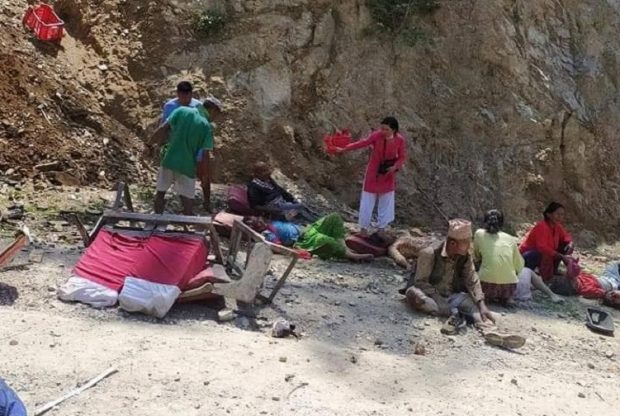 रामेछाप बस दुर्घटनामा नौजनाको मृत्यु, २६ घाइते