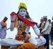 ऐतिहासिक शिव कालिका मन्दिरमा १० फिट अग्लो शिवजीको मुर्ती राखियो
