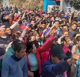 रवि लामिछानेको पक्षमा काठमाडौंमा प्रदर्शन