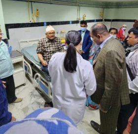 घाइते सांसद भेट्ने अध्यक्ष नेपाल ट्रमा सेन्टरमा