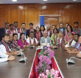 समाजवादी प्रेस संगठनका नवनिर्वाचित पदाधिकारीलाई मन्त्री ज्वालाको बधाई