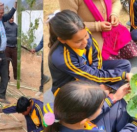 डोको बुन्ने र टपरी गाँस्ने सिप सिकाउँदै पर्वत जलजलाको एक विद्यालय