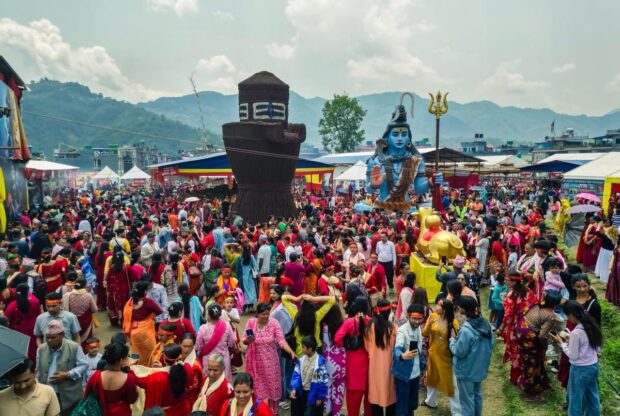 शनिवार एकै दिन झन्डै एक लाख भक्तजनले गरे कोटिहोमको दर्शन