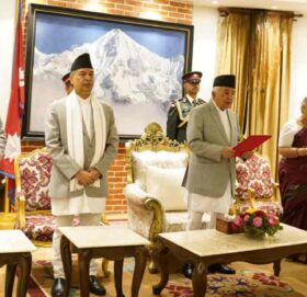 राष्ट्रपतिसमक्ष प्रधानमन्त्री कार्कीले लिनुभयो पद तथा गोपनीयताको शपथ