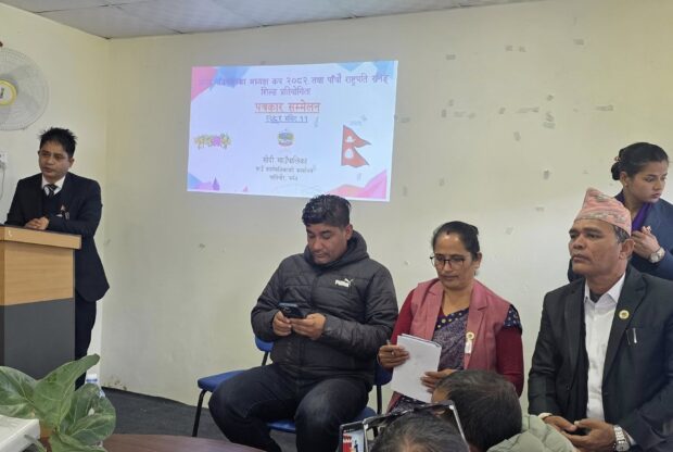 मोदी गाउँपालिकामा १ लाख राशिको अध्यक्ष कप भलिवल प्रतियोगित हुँदै